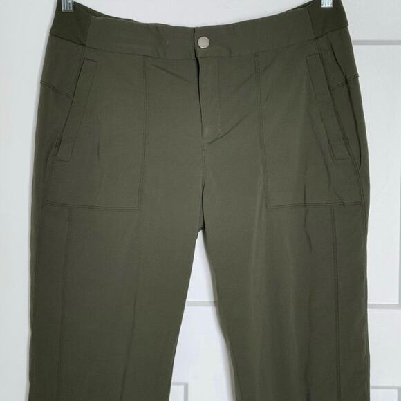 Athleta Trekkie Lightweight Stretch Jogger Pants Womens 14 Dark Green Pockets - Picture 3 of 8